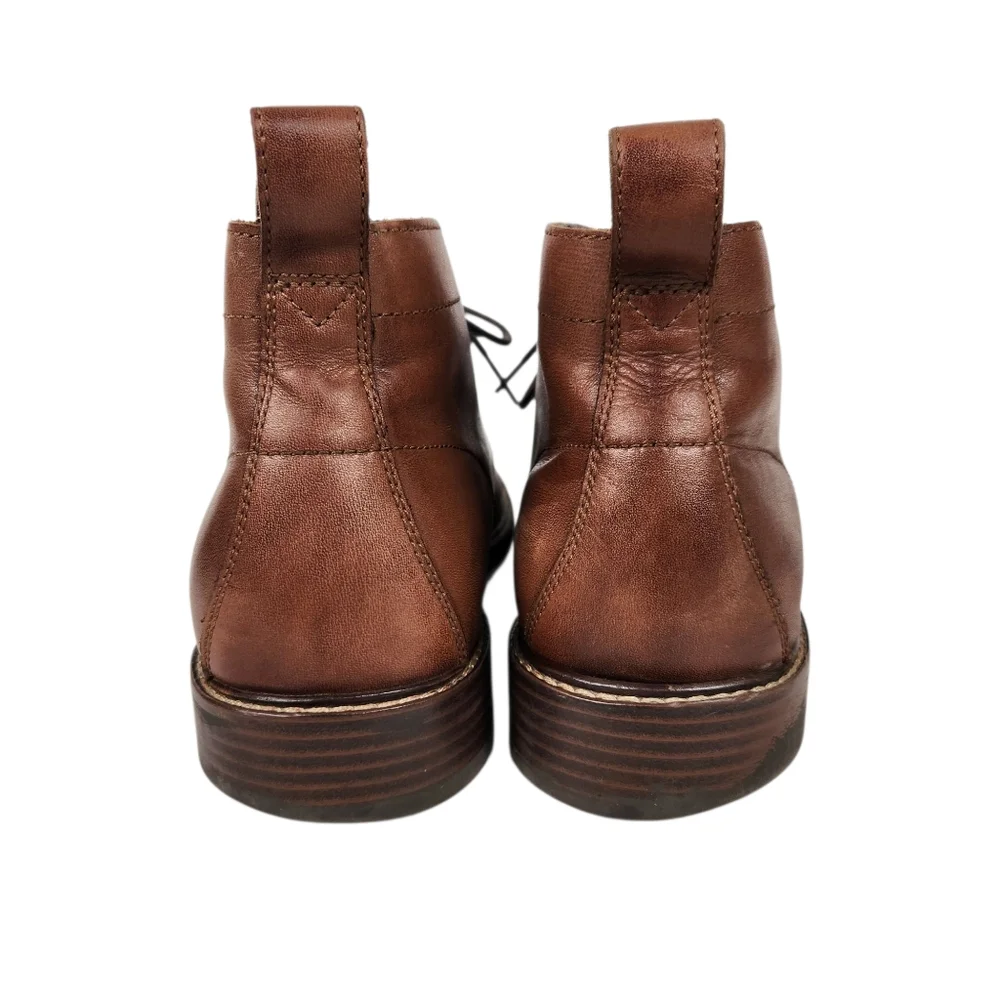 Cole Haan Kennedy Brown Leather Lace Up Waterproof Chukka Boots Mens Size 8.5